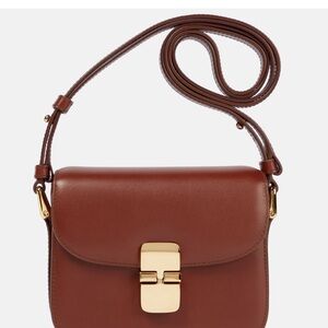 A.P.C brown mini Grace bag